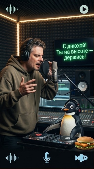 Рэп-студия с пингвином