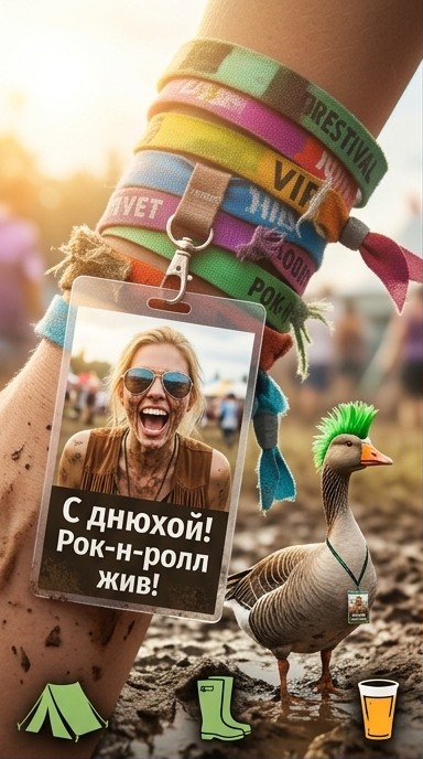 Фестивальный браслет с гусем