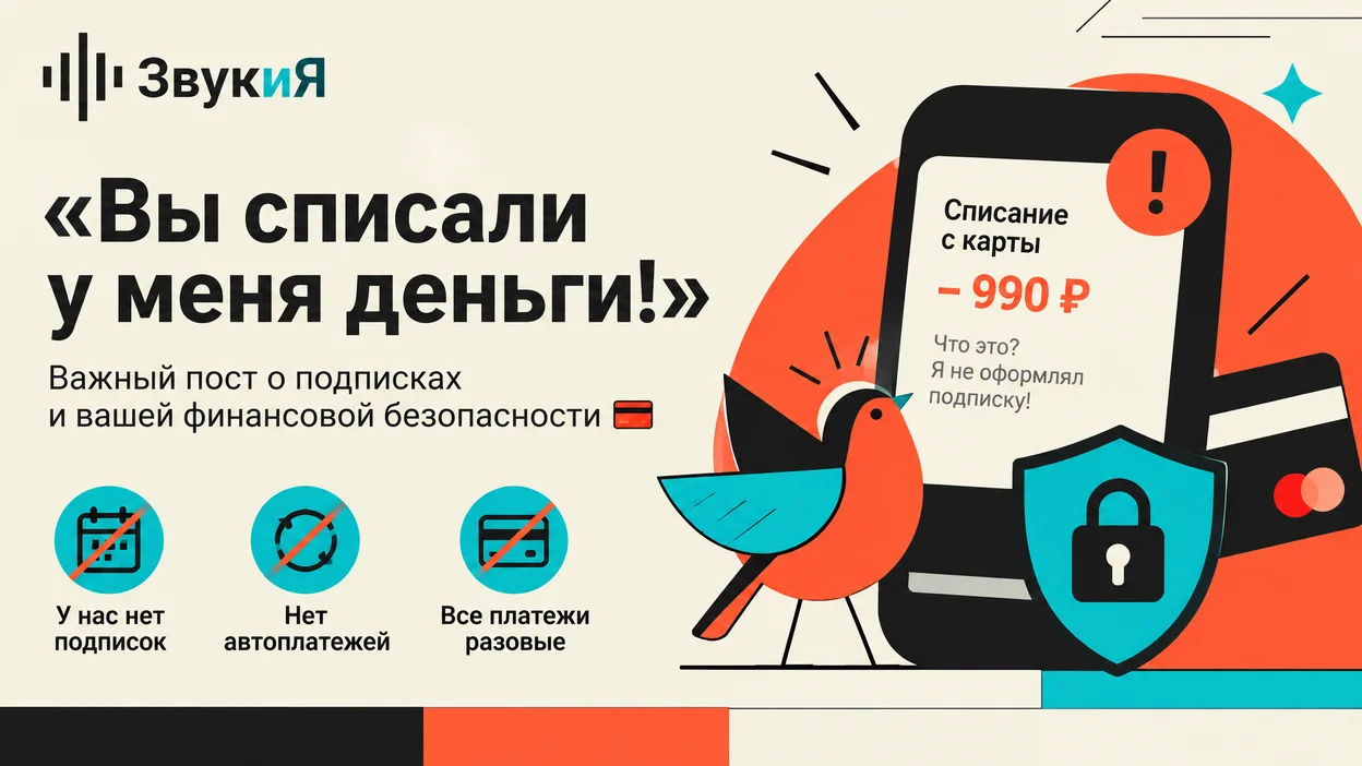 Безопасность платежей: у нас нет подписок и скрытых списаний